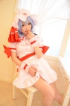 blue_hair cosplay dress hat remilia_scarlet shizuku touhou touhou_muge_youji wings rating:Safe score:4 user:nil!