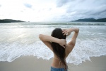 beach bikini_top denim iwane_ayuko miniskirt ocean perfume skirt swimsuit rating:Safe score:0 user:nil!