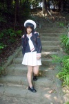 beret cardcaptor_sakura cosplay daidouji_tomoyo matsunaga_ayaka pleated_skirt sailor_uniform school_uniform skirt rating:Safe score:1 user:nil!