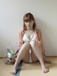 barefoot bikini blouse cleavage open_clothes shigemori_satome stuffed_animal swimsuit rating:Safe score:1 user:nil!