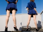 cosplay costume croptop handcuffs kaoru's_collection_3 kishimoto_kaoru original pantyhose pleated_skirt police_uniform policewoman ponytail skirt rating:Safe score:9 user:nil!