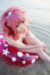 anya_alstreim beach cleavage code_geass cosplay croptop hairband ocean panties pink_hair striped tatsuki wet rating:Safe score:1 user:nil!