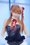 corset cosplay gloves hairbows kashinokiuro miniskirt neon_genesis_evangelion red_hair skirt soryu_asuka_langley twintails rating:Safe score:0 user:nil!