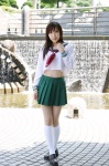 aka_futomomo_plus_ao_futomomo cosplay higurashi_kagome inuyasha kneesocks pleated_skirt sailor_uniform school_uniform skirt usa_hinako rating:Safe score:1 user:nil!