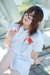 cosplay dress glasses narihara_riku nurse nurse_cap nurse_uniform original pantyhose stethoscope rating:Safe score:0 user:nil!