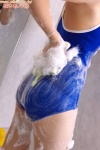 ass bathroom one-piece_swimsuit sakuragi_airi soap_suds swimsuit wet rating:Safe score:1 user:nil!