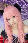 blue_eyes cosplay hairbow harumiya_yun megurine_luka pink_hair robe umbrella vocaloid rating:Safe score:0 user:pixymisa