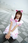 animal_ears apron cat_ears cosplay mashiro_yuki original waitress waitress_uniform rating:Safe score:2 user:nil!
