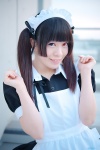 apron cosplay dress hairband heterochromia maid maid_uniform original ririka twintails rating:Safe score:0 user:pixymisa