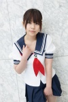 blouse cosplay niimi_haruka pantyhose photo_kano pleated_skirt sailor_uniform scarf school_uniform sheer_legwear skirt yuu_(ii) rating:Safe score:0 user:pixymisa