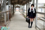 blouse bookbag coat kneesocks misaki_nao pleated_skirt scarf school_uniform skirt sweater_vest rating:Safe score:0 user:nil!