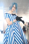 amenomori_nozomi blue_hair cards cosplay dress forest glasses kaieda_kae rating:Safe score:0 user:nil!