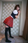 akb48 blouse cosplay nao oshima_yuko_(akb48) pleated_skirt skirt thighhighs vest zettai_ryouiki rating:Safe score:2 user:nil!