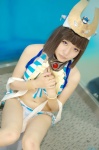 bikini cosplay headdress menace nekotsuka_tsume queen's_blade scarf side-tie_bikini swimsuit rating:Safe score:0 user:nil!