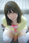 bakemonogatari blouse cosplay miniskirt reco sengoku_nadeko skirt sweater thighhighs tiered_skirt zettai_ryouiki rating:Safe score:1 user:pixymisa