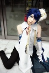 blue_hair cosplay crossplay detached_sleeves dress_shirt houtou_singi kaito pipe trousers vocaloid rating:Safe score:3 user:nil!