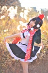 amatsuka_miyu blouse cosplay pleated_skirt scarf shameimaru_aya skirt skirt_lift tokin_hat touhou wings rating:Safe score:0 user:nil!