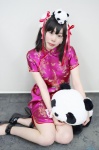 cosplay hair_ribbons karama_yuuka love_live!_school_idol_project qipao stuffed_animal twintails yazawa_niko rating:Safe score:0 user:nil!