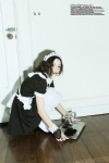 apron dress hairband maid maid_uniform ns_eyes_467 thighhighs white_legwear yuzuki_tina rating:Safe score:1 user:nil!