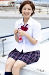 blouse costume kneesocks oriyama_miyu pleated_skirt school_uniform skirt vjy_95 rating:Safe score:0 user:nil!