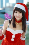 choker cosplay detached_sleeves dress original santa_costume shiratama_rei stocking_cap wand rating:Safe score:0 user:nil!