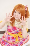 aikatsu! cosplay dress hairbow kai oozora_akari orange_hair pantyhose sheer_legwear side_ponytail rating:Safe score:0 user:nil!