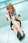 blouse cellphone cosplay glasses kiryuu_moeka miniskirt nakao pantyhose skirt steins;gate rating:Safe score:3 user:nil!