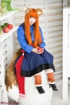 animal_ears blouse boots cosplay horo orange_hair saku saku_to_koshinryo_horo skirt spice_and_wolf tail vest wolf_ears rating:Safe score:1 user:nil!