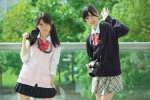 blouse bowtie camera cardigan futsure pleated_skirt skirt twintails usagi-chan rating:Safe score:0 user:pixymisa