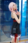 aida_yukiko boots choker cosplay dress guilty_crown pantyhose pink_hair yuzuriha_inori rating:Safe score:2 user:nil!