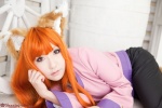 animal_ears blouse cosplay horo orange_hair saku saku_to_koshinryo_horo spice_and_wolf tail trousers wolf_ears rating:Safe score:0 user:nil!