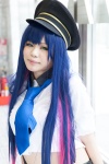 blouse blue_eyes cosplay hiyoki multi-colored_hair panty_&_stocking_with_garterbelt police_hat police_uniform policewoman stocking_(psg) suspenders tie rating:Safe score:0 user:pixymisa