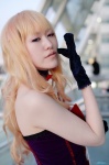aoi_yuma blonde_hair choker corset cosplay gloves macross macross_frontier sheryl_nome rating:Safe score:0 user:nil!