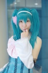 aqua_hair colorful_x_melody_(vocaloid) cosplay detached_sleeves dress hairband hatsune_miku kei project_diva twintails vocaloid rating:Safe score:1 user:nil!