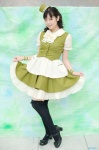 apron blouse cosplay kaieda_kae miniskirt original skirt skirt_lift thighhighs top_hat vest waitress waitress_uniform zettai_ryouiki rating:Safe score:2 user:nil!