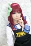 angel_beats! apron cosplay hairband nakamura_yuri red_hair sailor_uniform school_uniform soda_(model) rating:Safe score:0 user:pixymisa