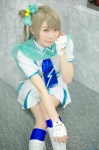 blonde_hair blouse boots cosplay fingerless_gloves gloves jumper kneehighs love_live!_school_idol_project minami_kotori ponytail tie yuni_(ii) rating:Safe score:1 user:nil!