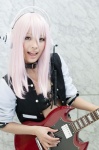 choker cosplay guitar headphones jacket nakko nitro_super_sonic pink_eyes pink_hair super_soniko tubetop rating:Safe score:0 user:pixymisa