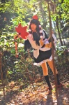 amatsuka_miyu blouse cosplay fan kneesocks pleated_skirt shameimaru_aya skirt skirt_lift tokin_hat touhou wings rating:Safe score:0 user:nil!