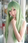 cosplay green_hair higurashi_no_naku_koro_ni kidsuki_runa sonozaki_shion sweater_vest rating:Safe score:0 user:nil!