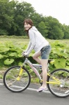 bicycle bikini_top denim hoodie shorts sugimoto_yumi swimsuit twintails wpb_112 rating:Safe score:0 user:nil!