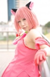 animal_ears cat_ears cosplay momomiya_ichigo pink_hair saki tail tokyo_mew_mew rating:Safe score:0 user:nil!