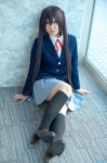 blazer blouse cosplay kneesocks k-on! nakano_azusa narihara_riku pleated_skirt school_uniform skirt twintails rating:Safe score:1 user:nil!