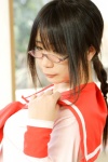 bed braid chocoball cosplay glasses hoshina_tomoko megane_musume sailor_uniform school_uniform to_heart rating:Safe score:0 user:nil!