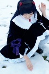 bows cosplay dress gokou_ruri hairband ore_no_imouto_ga_konna_ni_kawaii_wake_ga_nai pink_eyes purple_hair scarf_tie takanashi_maui rating:Safe score:0 user:pixymisa