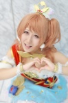 <3 aikatsu! cosplay dress nanami_mei oozora_akari orange_hair side_ponytail tiara rating:Safe score:0 user:nil!