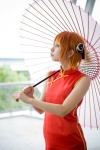 cosplay gintama hair_pods kagura kanda_midori orange_hair qipao umbrella rating:Safe score:0 user:nil!