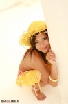 bikini girlz_high kanezaki_ryo open_clothes overalls side-tie_bikini straw_hat swimsuit rating:Safe score:0 user:nil!