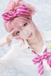 blouse bowtie cosplay hairbow idolmaster idolmaster_cinderella_girls jougasaki_mika koyomi pink_eyes pink_hair rating:Safe score:0 user:pixymisa