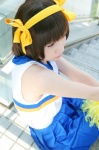 cheerleader_uniform cosplay hairband hair_ribbons miniskirt pleated_skirt pom_poms skirt suzumiya_haruhi suzumiya_haruhi_no_yuuutsu tank_top wakame rating:Safe score:0 user:nil!
